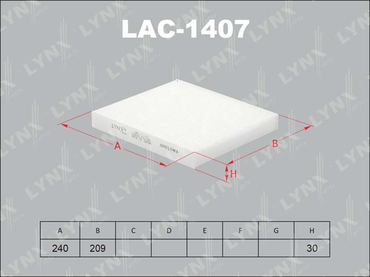 LYNXauto LAC-1407 Filter, Innenraumluft LAC1407: Kaufen Sie zu einem guten Preis in Polen bei 2407.PL!