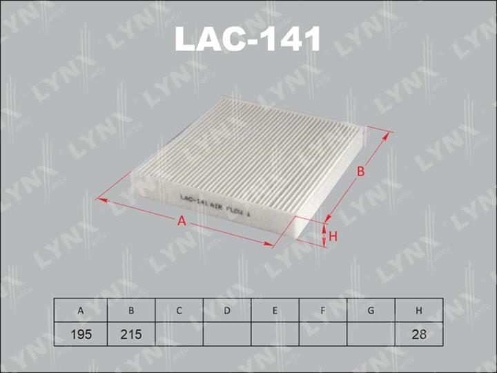LYNXauto LAC-141 Фильтр салона LAC141: Отличная цена - Купить в Польше на 2407.PL!