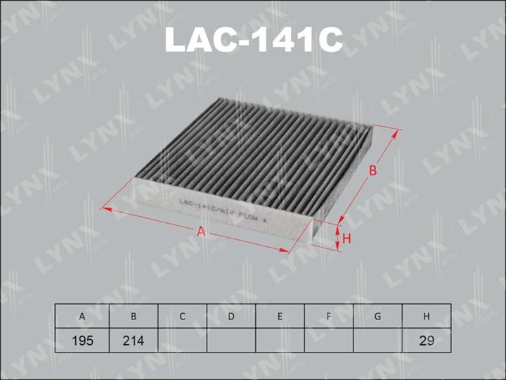LYNXauto LAC-141C Aktivkohle-Kabinenfilter LAC141C: Kaufen Sie zu einem guten Preis in Polen bei 2407.PL!