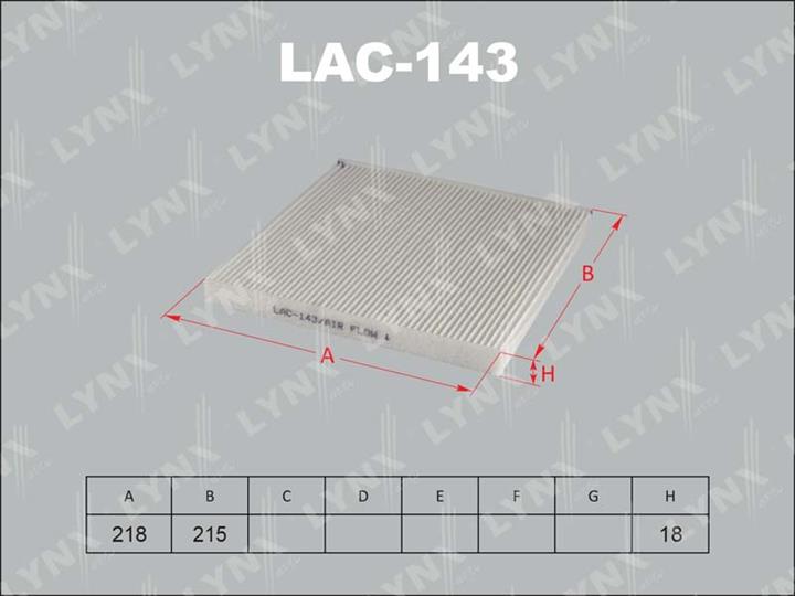 LYNXauto LAC-143 Filter, Innenraumluft LAC143: Kaufen Sie zu einem guten Preis in Polen bei 2407.PL!