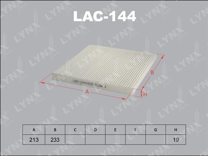 LYNXauto LAC-144 Filter, interior air LAC144: Buy near me in Poland at 2407.PL - Good price!