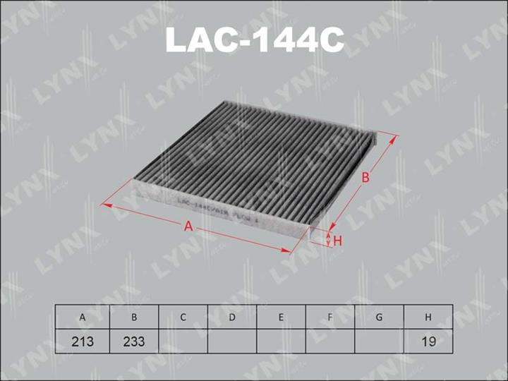 LYNXauto LAC-144C Aktivkohle-Kabinenfilter LAC144C: Kaufen Sie zu einem guten Preis in Polen bei 2407.PL!