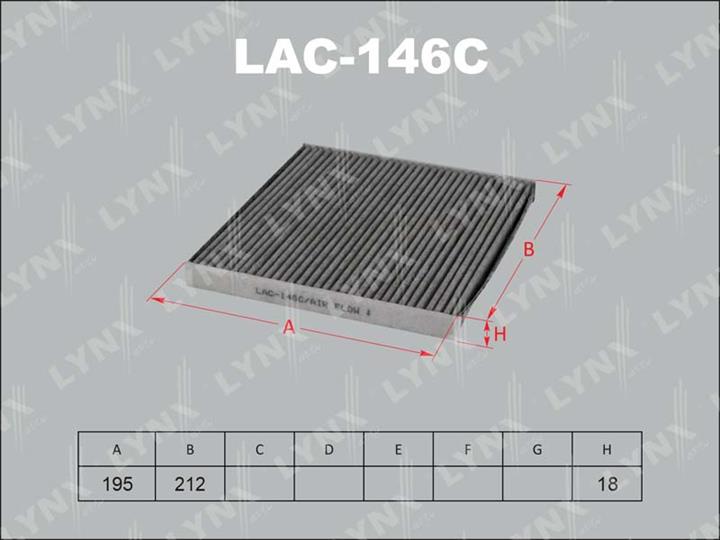 LYNXauto LAC-146C Aktivkohle-Kabinenfilter LAC146C: Kaufen Sie zu einem guten Preis in Polen bei 2407.PL!