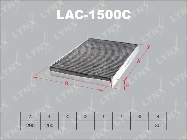 LYNXauto LAC-1500C Aktivkohle-Kabinenfilter LAC1500C: Kaufen Sie zu einem guten Preis in Polen bei 2407.PL!