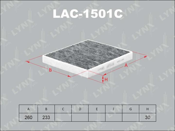 LYNXauto LAC-1501C Фільтр салону з активованим вугіллям LAC1501C: Купити у Польщі - Добра ціна на 2407.PL!