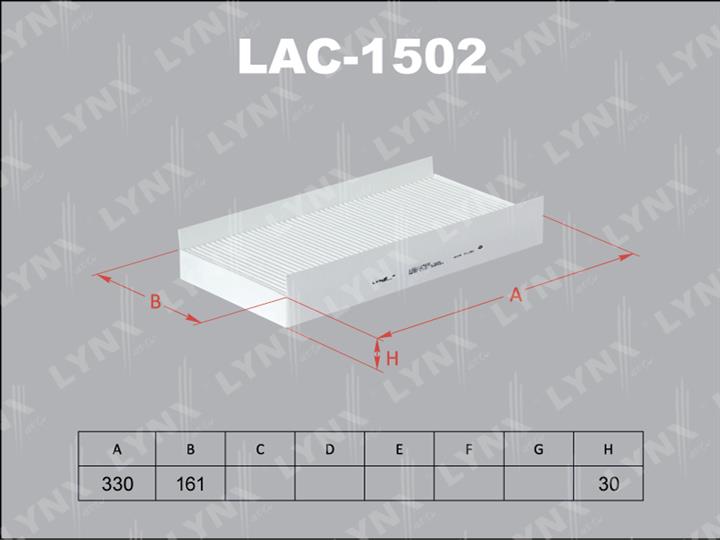 LYNXauto LAC-1502 Фильтр салона LAC1502: Отличная цена - Купить в Польше на 2407.PL!