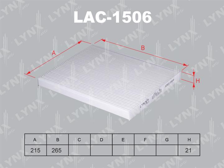 LYNXauto LAC-1506 Фильтр салона LAC1506: Отличная цена - Купить в Польше на 2407.PL!