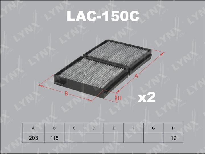LYNXauto LAC-150C Aktivkohle-Kabinenfilter LAC150C: Kaufen Sie zu einem guten Preis in Polen bei 2407.PL!