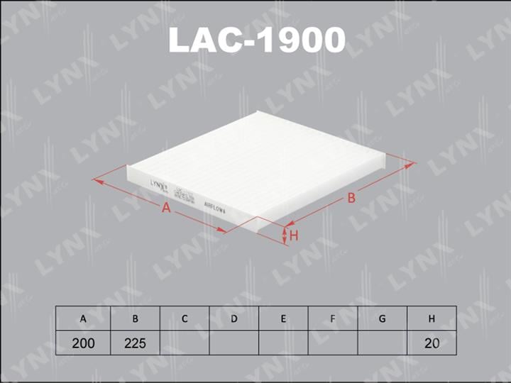 LYNXauto LAC-1900 Filter, Innenraumluft LAC1900: Kaufen Sie zu einem guten Preis in Polen bei 2407.PL!
