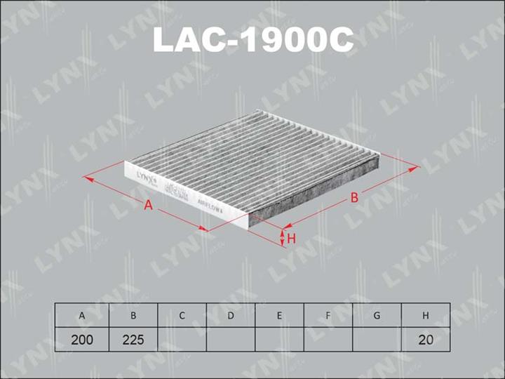 LYNXauto LAC-1900C Filtr kabinowy z węglem aktywnym LAC1900C: Dobra cena w Polsce na 2407.PL - Kup Teraz!