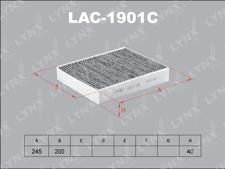 LYNXauto LAC-1901C Aktivkohle-Kabinenfilter LAC1901C: Kaufen Sie zu einem guten Preis in Polen bei 2407.PL!