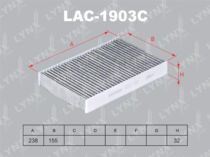 LYNXauto LAC-1903C Activated Carbon Cabin Filter LAC1903C: Buy near me in Poland at 2407.PL - Good price!