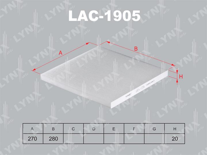 LYNXauto LAC-1905 Filter, Innenraumluft LAC1905: Kaufen Sie zu einem guten Preis in Polen bei 2407.PL!