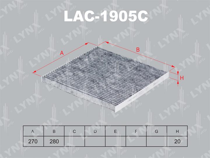 LYNXauto LAC-1905C Aktivkohle-Kabinenfilter LAC1905C: Kaufen Sie zu einem guten Preis in Polen bei 2407.PL!