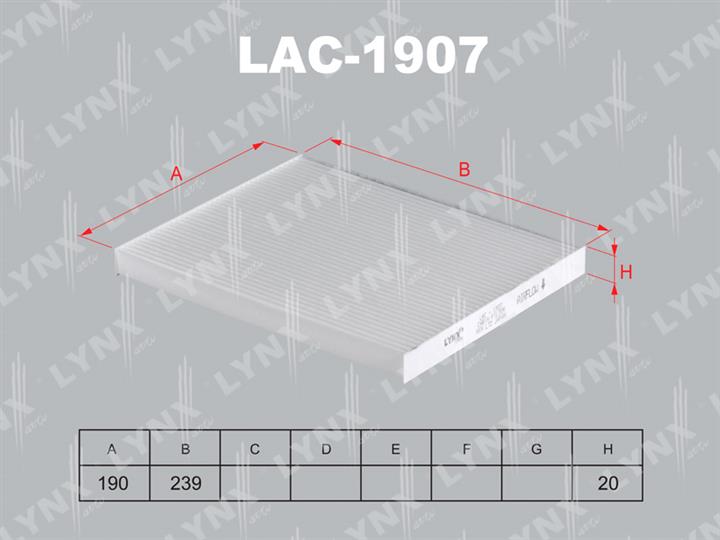 LYNXauto LAC-1907 Filter, Innenraumluft LAC1907: Bestellen Sie in Polen zu einem guten Preis bei 2407.PL!