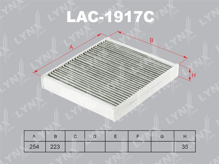 LYNXauto LAC-1917C Aktivkohle-Kabinenfilter LAC1917C: Kaufen Sie zu einem guten Preis in Polen bei 2407.PL!