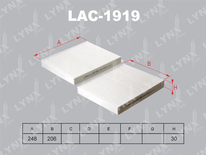 LYNXauto LAC-1919 Filter, Innenraumluft LAC1919: Kaufen Sie zu einem guten Preis in Polen bei 2407.PL!