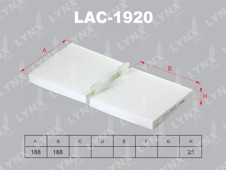 LYNXauto LAC-1920 Filter, Innenraumluft LAC1920: Kaufen Sie zu einem guten Preis in Polen bei 2407.PL!
