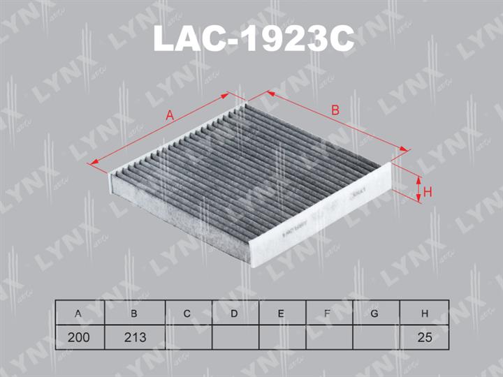 LYNXauto LAC-1923C Activated Carbon Cabin Filter LAC1923C: Buy near me in Poland at 2407.PL - Good price!