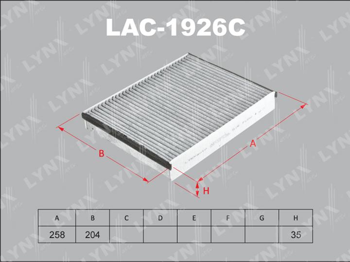 LYNXauto LAC-1926C Activated Carbon Cabin Filter LAC1926C: Buy near me in Poland at 2407.PL - Good price!