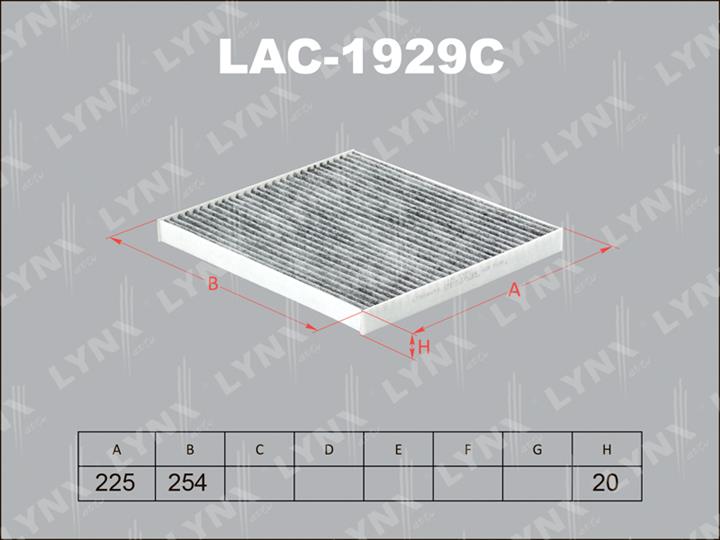 LYNXauto LAC-1929C Activated Carbon Cabin Filter LAC1929C: Buy near me at 2407.PL in Poland at an Affordable price!