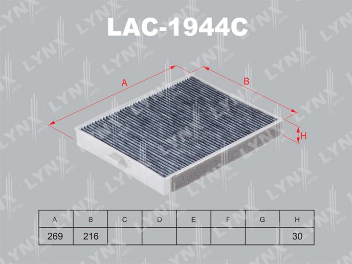 LYNXauto LAC-1944C Aktivkohle-Kabinenfilter LAC1944C: Kaufen Sie zu einem guten Preis in Polen bei 2407.PL!