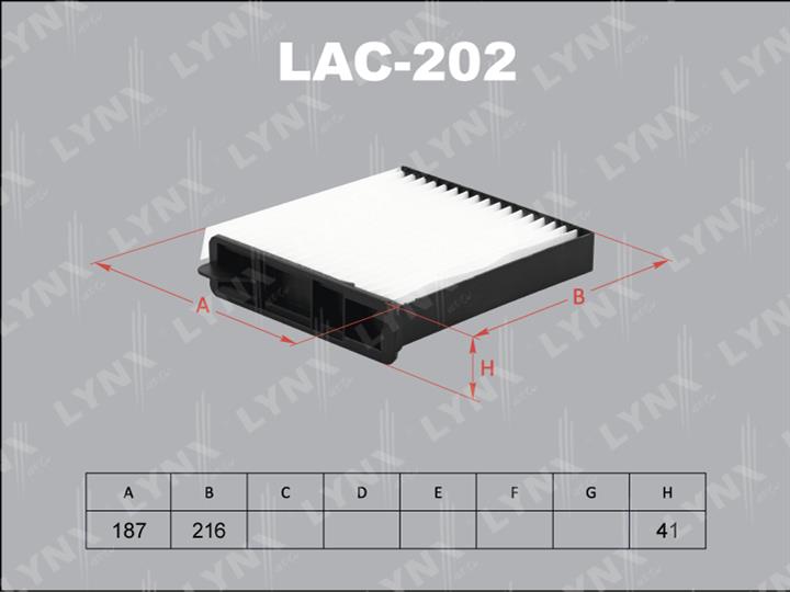 LYNXauto LAC-202 Filter, interior air LAC202: Buy near me in Poland at 2407.PL - Good price!