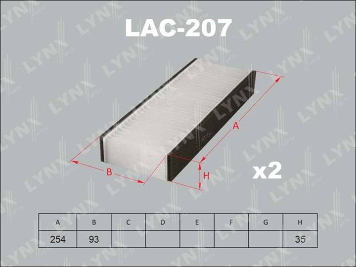 LYNXauto LAC-207 Filter, Innenraumluft LAC207: Kaufen Sie zu einem guten Preis in Polen bei 2407.PL!