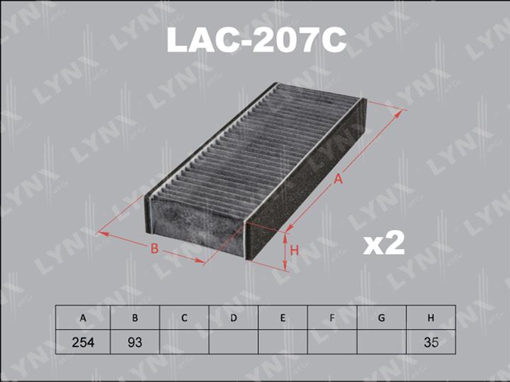 LYNXauto LAC-207C Filtr kabinowy z węglem aktywnym LAC207C: Dobra cena w Polsce na 2407.PL - Kup Teraz!