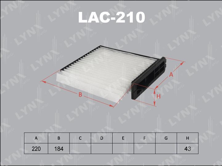 LYNXauto LAC-210 Filter, interior air LAC210: Buy near me in Poland at 2407.PL - Good price!