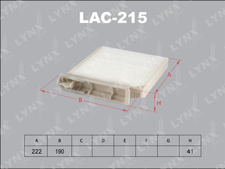 LYNXauto LAC-215 Filter, Innenraumluft LAC215: Kaufen Sie zu einem guten Preis in Polen bei 2407.PL!