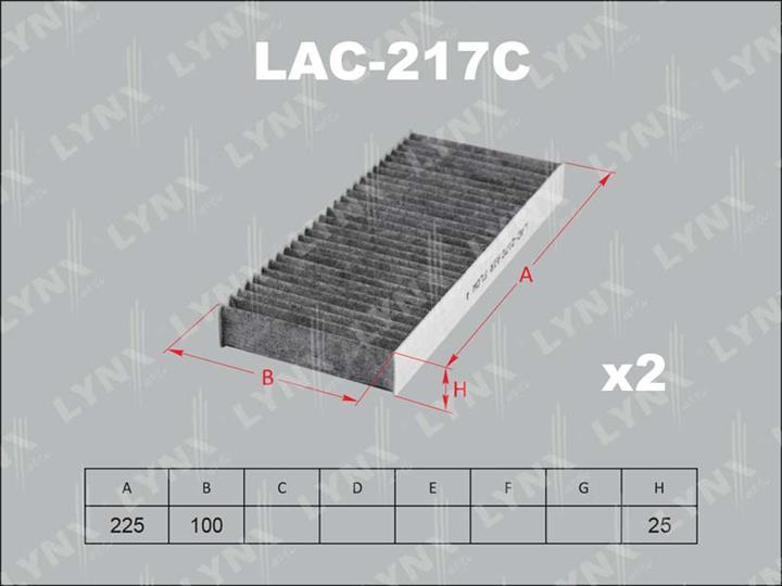 LYNXauto LAC-217C Aktivkohle-Kabinenfilter LAC217C: Kaufen Sie zu einem guten Preis in Polen bei 2407.PL!