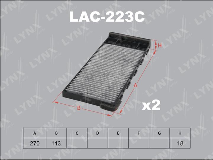 LYNXauto LAC-223C Filtr kabinowy z węglem aktywnym LAC223C: Atrakcyjna cena w Polsce na 2407.PL - Zamów teraz!