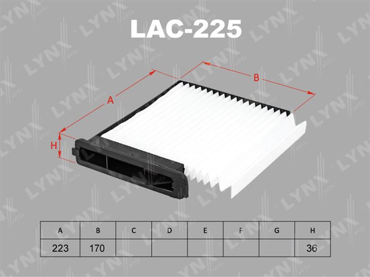 LYNXauto LAC-225 Filter, Innenraumluft LAC225: Kaufen Sie zu einem guten Preis in Polen bei 2407.PL!