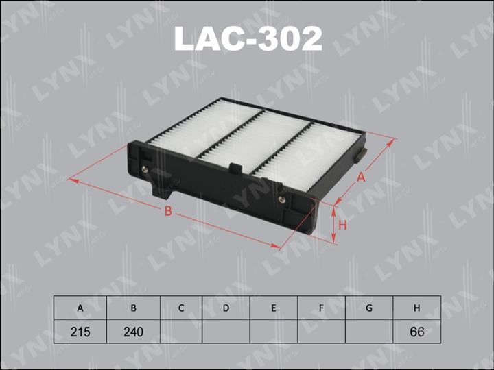 LYNXauto LAC-302 Filter, interior air LAC302: Buy near me in Poland at 2407.PL - Good price!