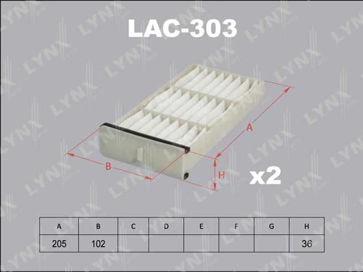 LYNXauto LAC-303 Filter, Innenraumluft LAC303: Kaufen Sie zu einem guten Preis in Polen bei 2407.PL!