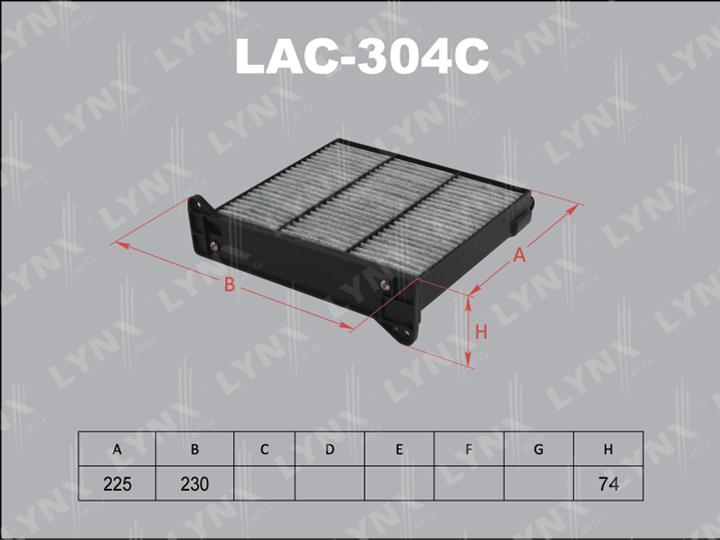 LYNXauto LAC-304C Aktivkohle-Kabinenfilter LAC304C: Kaufen Sie zu einem guten Preis in Polen bei 2407.PL!