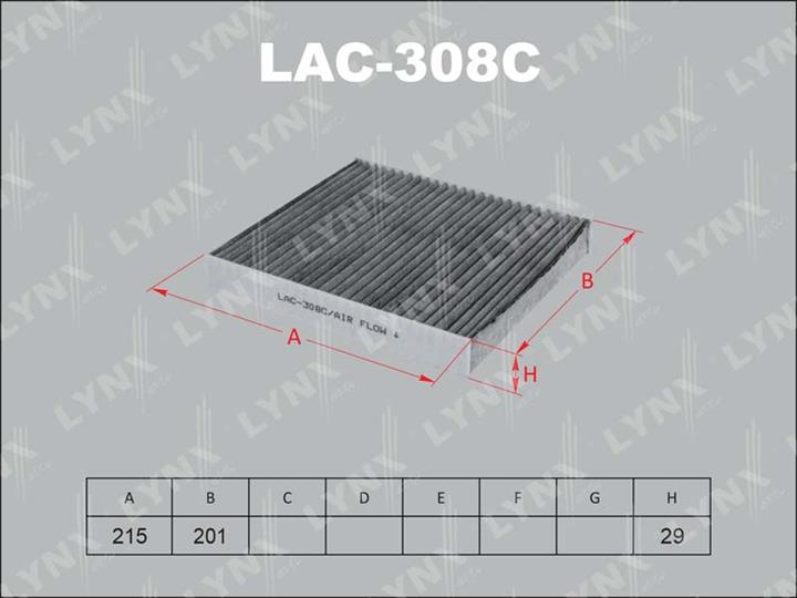 LYNXauto LAC-308C Filtr kabinowy z węglem aktywnym LAC308C: Dobra cena w Polsce na 2407.PL - Kup Teraz!