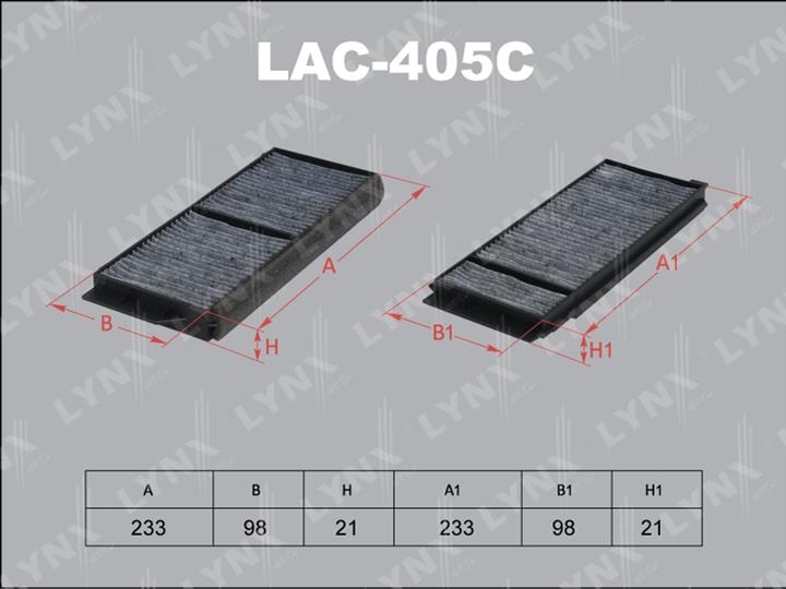 LYNXauto LAC-405C Фильтр салона с активированным углем LAC405C: Отличная цена - Купить в Польше на 2407.PL!