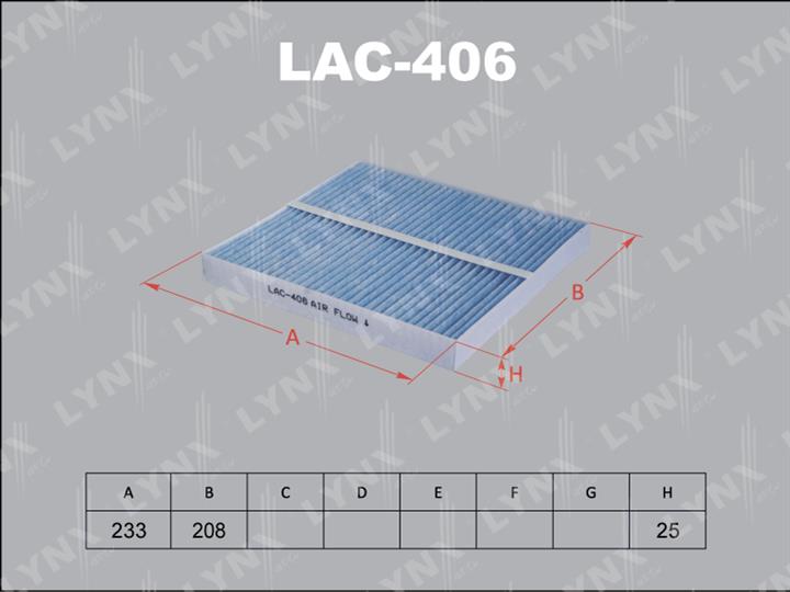 LYNXauto LAC-406 Filter, Innenraumluft LAC406: Kaufen Sie zu einem guten Preis in Polen bei 2407.PL!