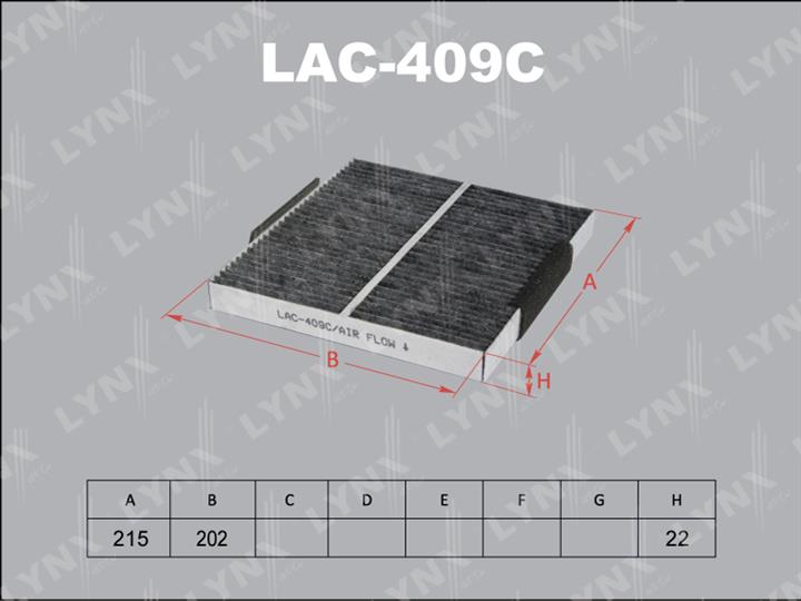 LYNXauto LAC-409C Filtr kabinowy z węglem aktywnym LAC409C: Dobra cena w Polsce na 2407.PL - Kup Teraz!