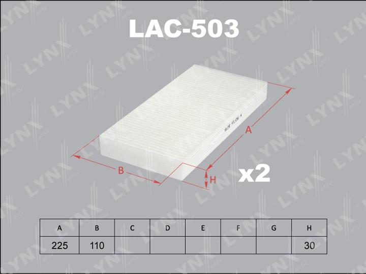 LYNXauto LAC-503 Фильтр салона LAC503: Отличная цена - Купить в Польше на 2407.PL!
