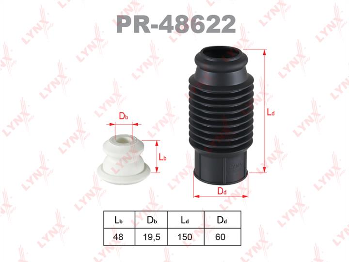 LYNXauto PR-48622 Bellow and bump for 1 shock absorber PR48622: Buy near me in Poland at 2407.PL - Good price!