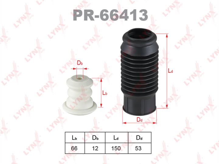 LYNXauto PR-66413 Bellow and bump for 1 shock absorber PR66413: Buy near me in Poland at 2407.PL - Good price!
