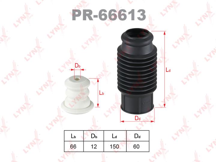 LYNXauto PR-66613 Bellow and bump for 1 shock absorber PR66613: Buy near me in Poland at 2407.PL - Good price!