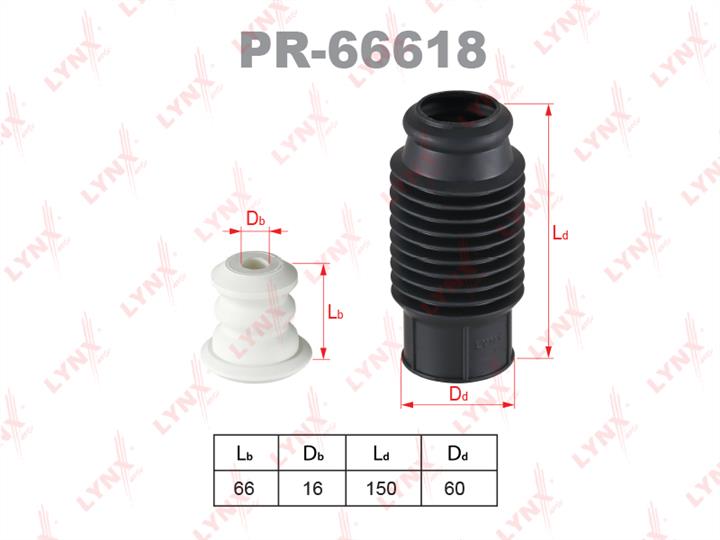 LYNXauto PR-66618 Bellow and bump for 1 shock absorber PR66618: Buy near me in Poland at 2407.PL - Good price!