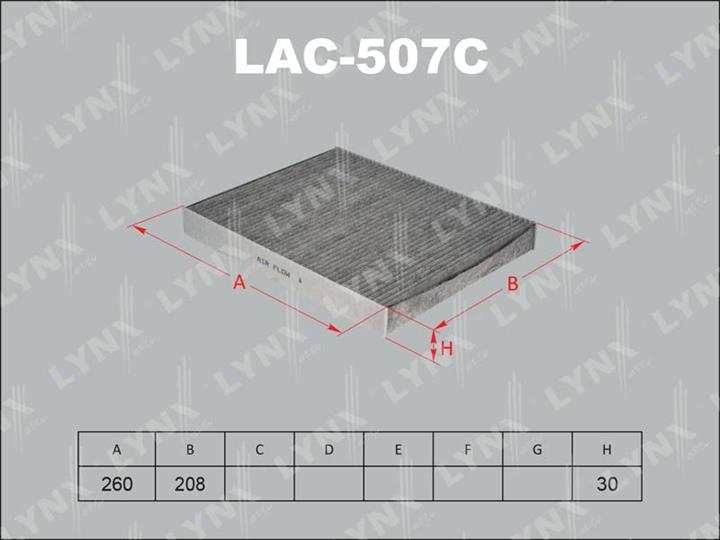 LYNXauto LAC-507C Filtr kabinowy z węglem aktywnym LAC507C: Dobra cena w Polsce na 2407.PL - Kup Teraz!