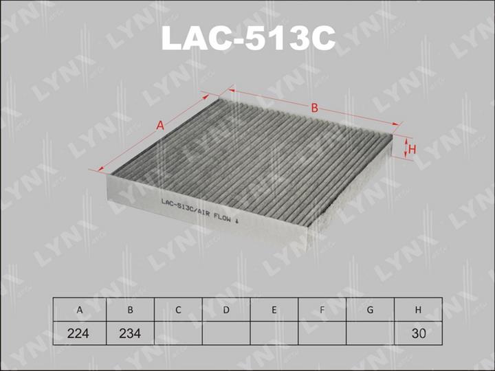 LYNXauto LAC-513C Фільтр салону з активованим вугіллям LAC513C: Купити у Польщі - Добра ціна на 2407.PL!