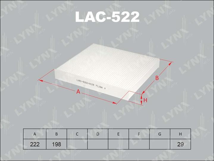 LYNXauto LAC-522 Filter, interior air LAC522: Buy near me in Poland at 2407.PL - Good price!