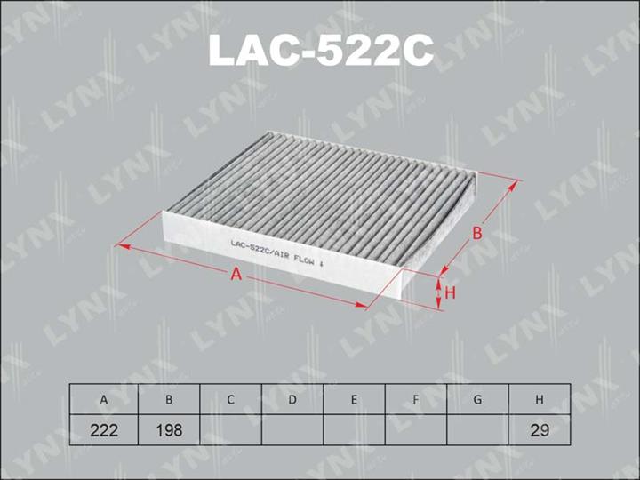 LYNXauto LAC-522C Фільтр салону з активованим вугіллям LAC522C: Приваблива ціна - Купити у Польщі на 2407.PL!